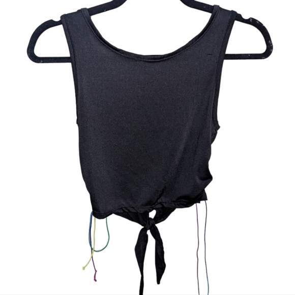 Love Women’s Black Tie Side Crop Top 🌈🖤 - Picture 2 of 7
